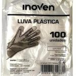 Luva plástica descartável multi-uso 100 unidades